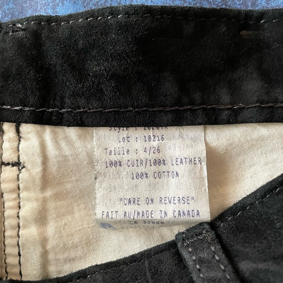 NWT black suede Skotts pants 26 - Picture 10 of 11